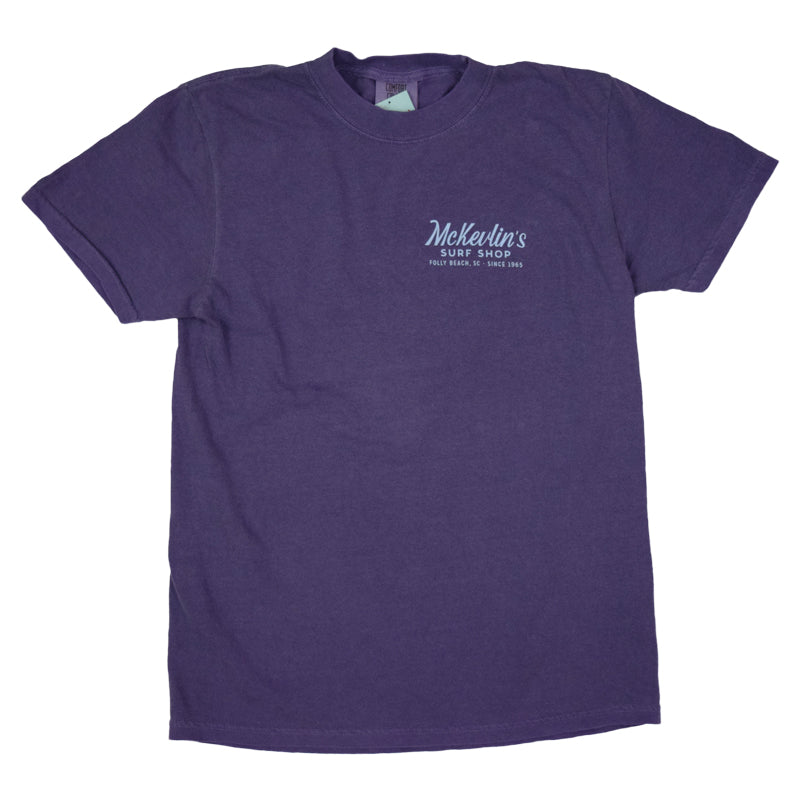 McKevlin's - Craig Script Men's S/S T - Grape - MCKEVLIN'S SURF SHOP