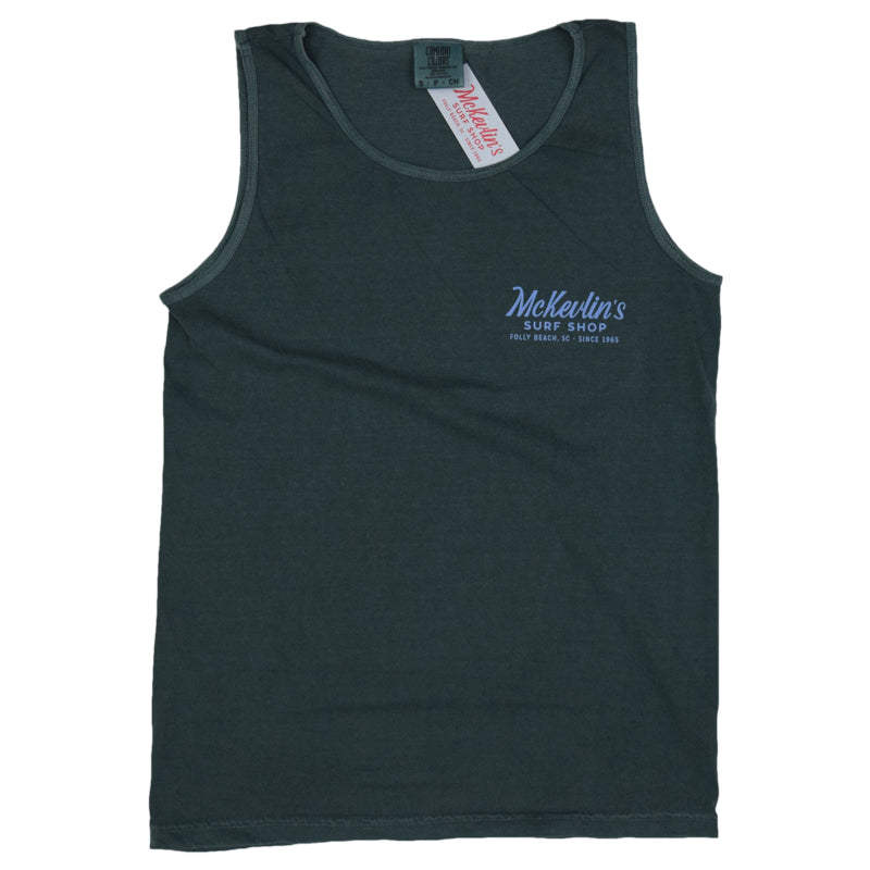 McKevlin's - Craig Script Men's Tank - Blue Spruce - MCKEVLIN'S SURF SHOP
