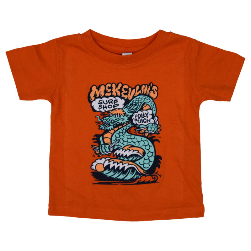 McKevlin's - Infant's Dragon S/S T - Orange - MCKEVLIN'S SURF SHOP