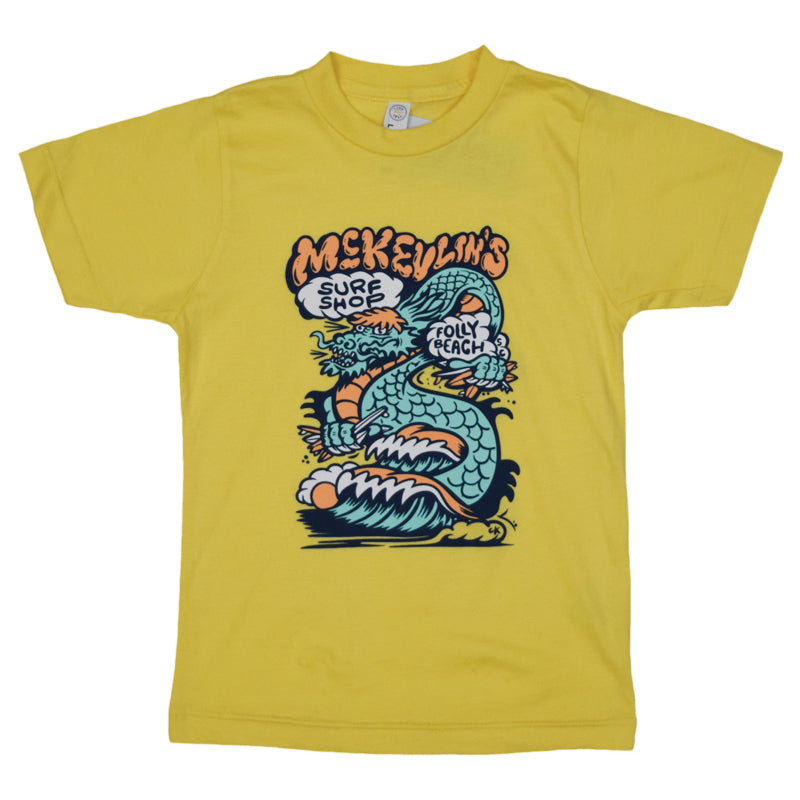 McKevlin's - Dragon Youth S/S T - Butter - MCKEVLIN'S SURF SHOP