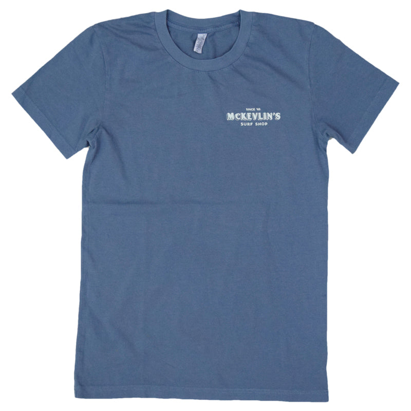 McKevlin's - Eight Cntr Men's S/S T - Slate - MCKEVLIN'S SURF SHOP