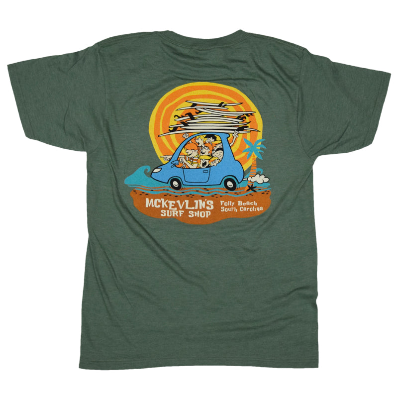 McKevlin's - Grom Wagon Men's S/S T - Canyon Green - MCKEVLIN'S SURF SHOP