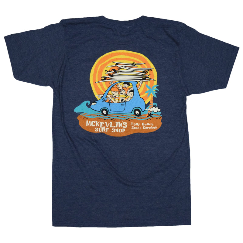 McKevlin's - Grom Wagon Men's S/S T - Navy - MCKEVLIN'S SURF SHOP