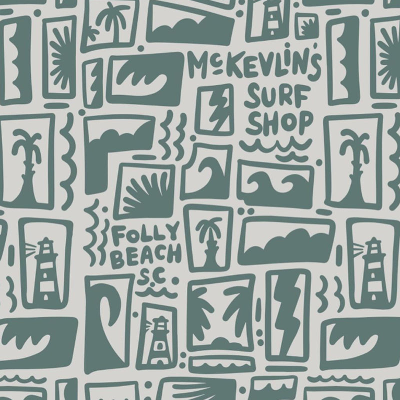 Slowtide - McKevlin's Quick-Dry Towel - Green/Grey - MCKEVLIN'S SURF SHOP