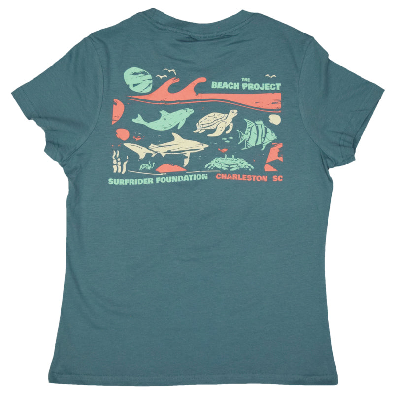 The Beach Project - Surfrider Women's S/S T - Slate Blue - MCKEVLIN'S SURF SHOP