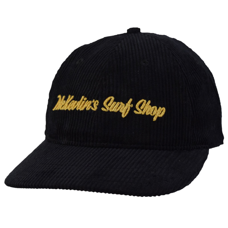 McKevlin's - CS Line Cord Hat - Black/Gold - MCKEVLIN'S SURF SHOP