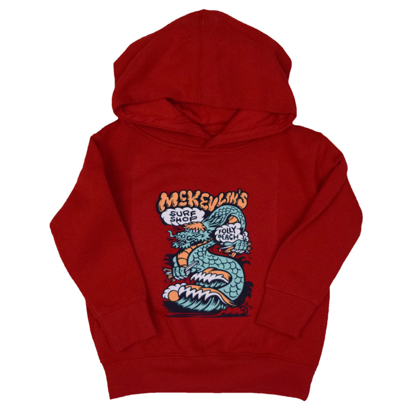 McKevlin's - Toddler's Dragon Hoodie - Red - MCKEVLIN'S SURF SHOP