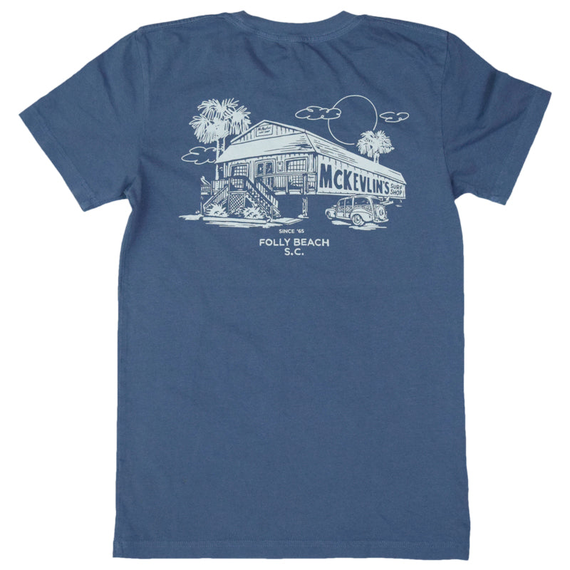 McKevlin's - Eight Cntr Men's S/S T - Slate - MCKEVLIN'S SURF SHOP