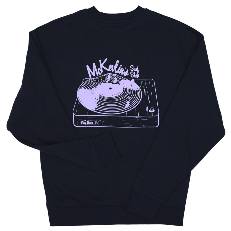 McKevlin's - For The Record Men's Crew Fleece - Navy – MCKEVLIN'S