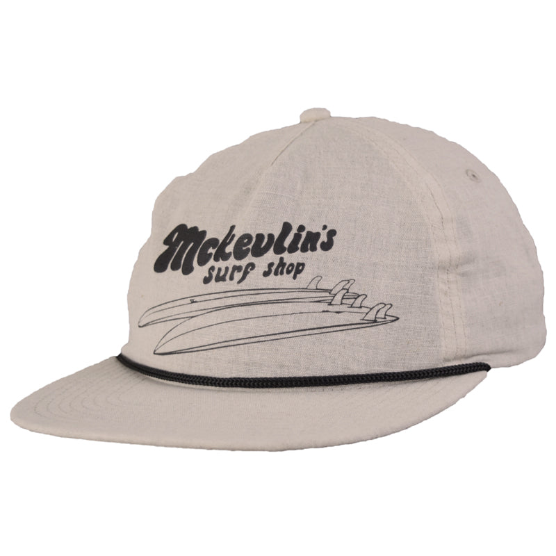 McKevlin's - Six Pack Hat - Natural/Black - MCKEVLIN'S SURF SHOP