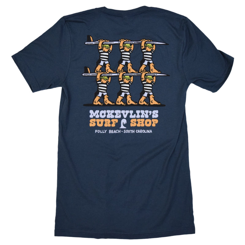 McKevlin's - Teamwork 2 Men's S/S T - Vintage Navy - MCKEVLIN'S SURF SHOP