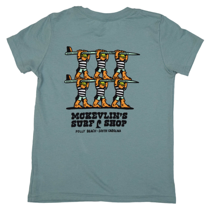 McKevlin's - Teamwork 2 Youth S/S T - Dusty Blue - MCKEVLIN'S SURF SHOP
