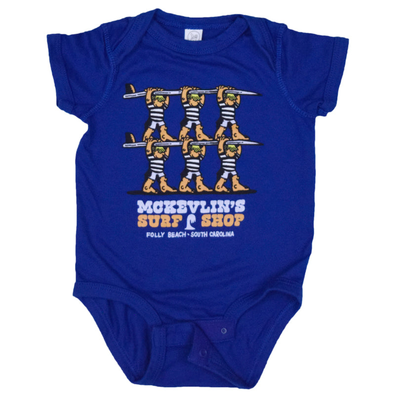 McKevlin's - Infant Teamwork 2 Onesie - Royal - MCKEVLIN'S SURF SHOP