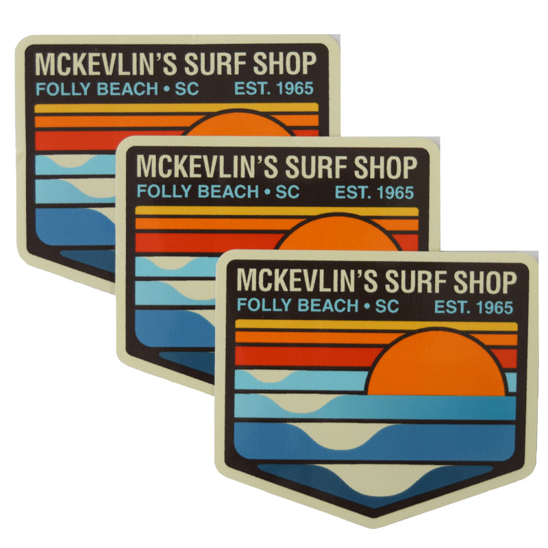 McKevlin's - Park Patch Sticker 3-Pack - Multi Color - MCKEVLIN'S SURF SHOP
